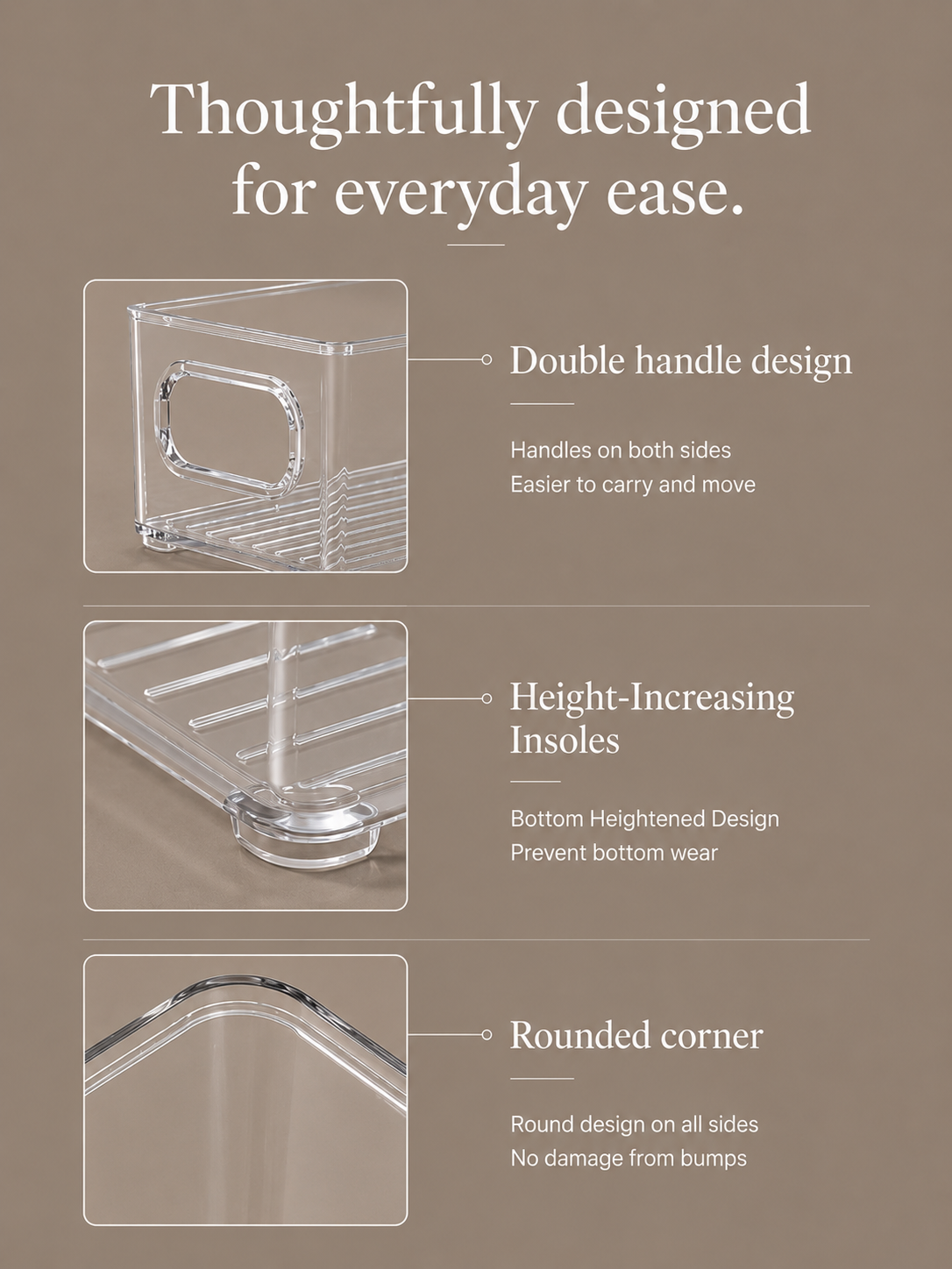 Clear Acrylic Multi-Purpose Storage Organiser