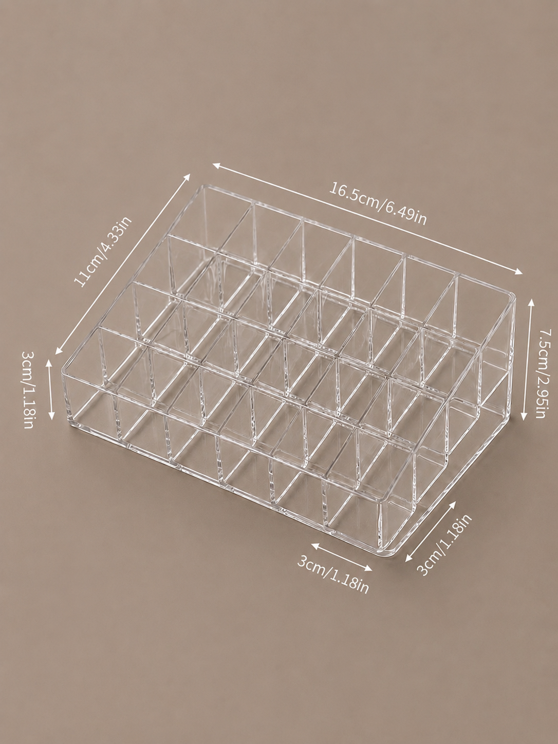 Clear Luxe Acrylic Lipstick Organiser