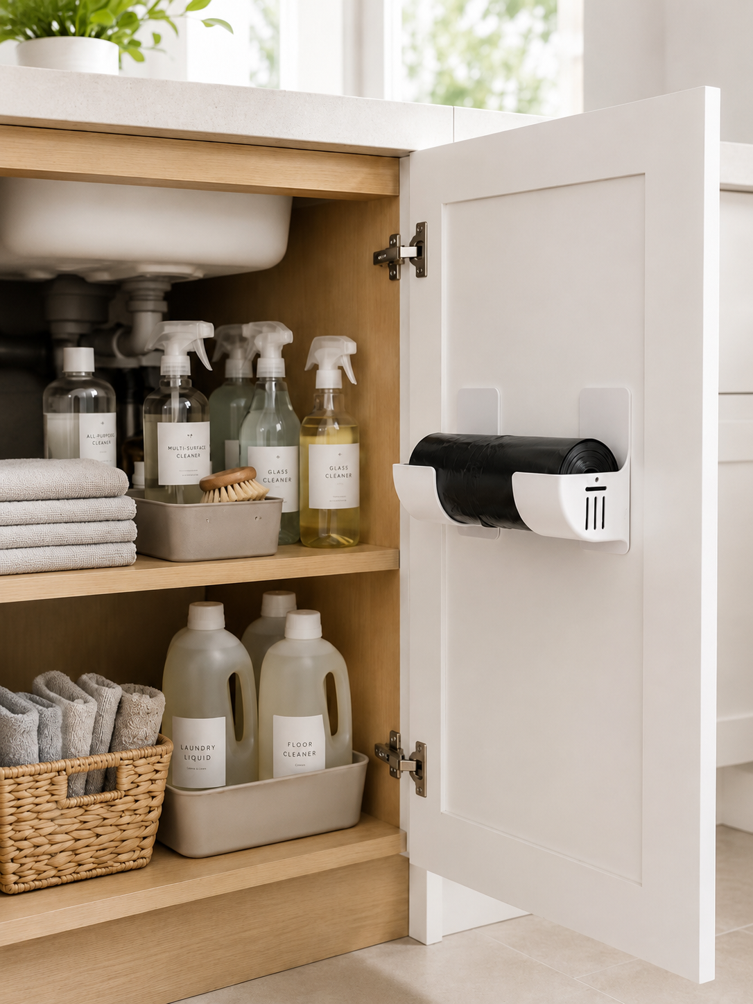Wall-Mounted Bin Bag Holder