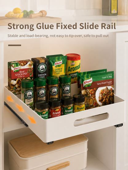 Metal Pull-Out Pantry Storage Drawer