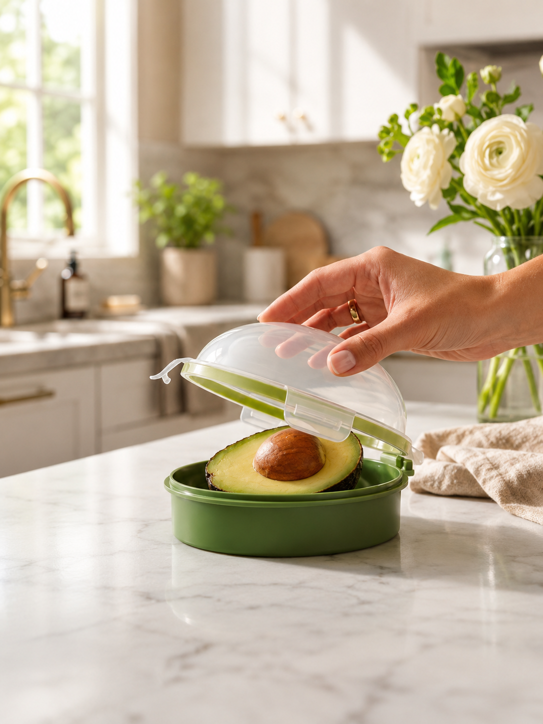 2-Piece Avocado Slicer & Storage Keeper Set