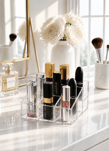 Clear Luxe Acrylic Lipstick Organiser