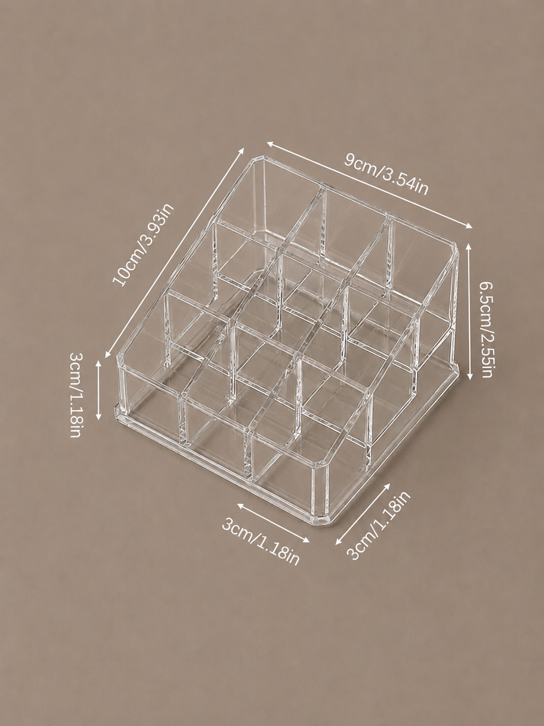 Clear Luxe Acrylic Lipstick Organiser