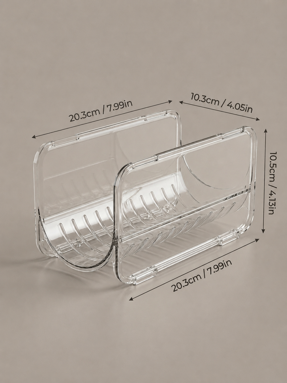 Clear Stackable Hair Tool Organiser