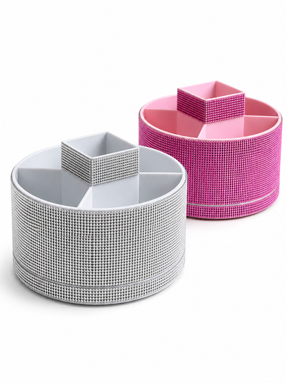 Diamanté Rotating Makeup Organiser