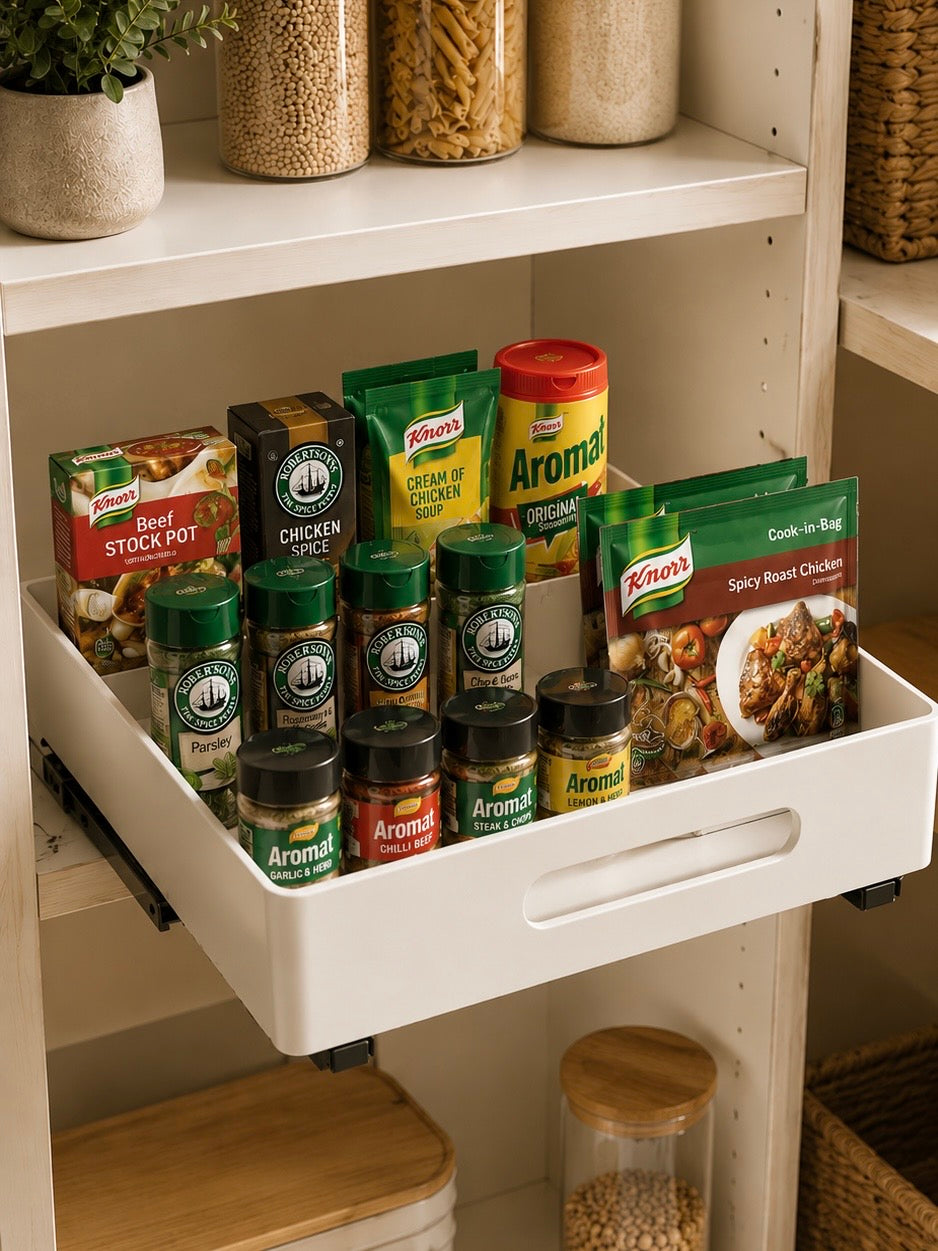 Metal Pull-Out Pantry Storage Drawer