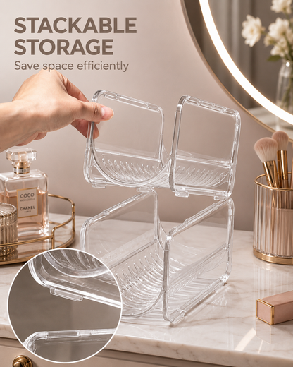Clear Stackable Hair Tool Organiser